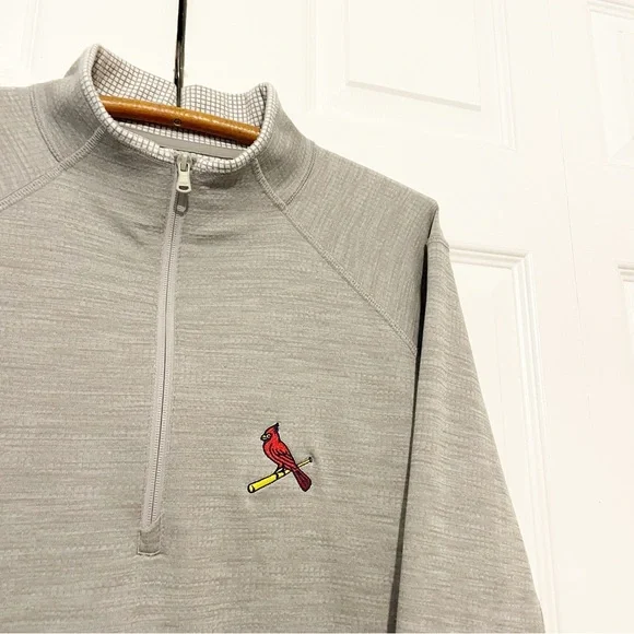 Vineyard Vines St. Louis Cardinals 1/4 Quarter Zip Fleece Pullover Size XL Golf - Picture 2 of 9